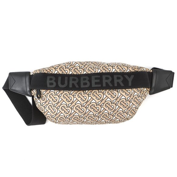 BURBERRY TBMonogram Waist Bag Nylon Beige/Black - Picture 2 of 16